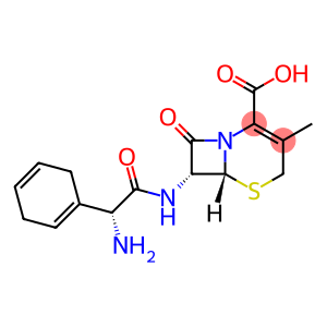 5-Thia-1-azabicyclo[4.2.0]oct-2-ene-2-carboxylic acid, 7-[(amino-1,4-cyclohexadien-1-ylacetyl)amino]-3-methyl-8-oxo-, [6R-[6α,7β(R*)]]-