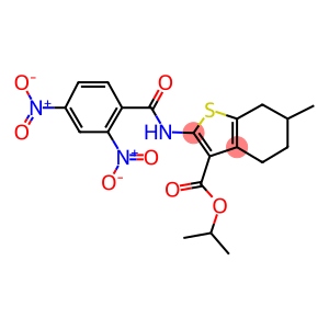 isopropyl 2-({2,4-bisnitrobenzoyl}amino)-6-methyl-4,5,6,7-tetrahydro-1-benzothiophene-3-carboxylate