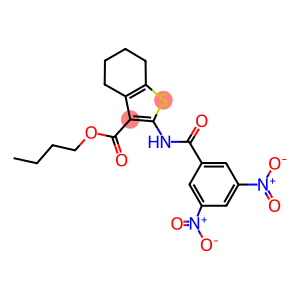 butyl 2-({3,5-bisnitrobenzoyl}amino)-4,5,6,7-tetrahydro-1-benzothiophene-3-carboxylate