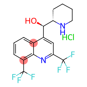 2,8-bis(trifluoromethyl)-alpha-2-piperidinyl-4-quinolinemethanomonohydroch