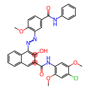 N-(4-氯-2,5-二甲氧基苯基)-3-羟基-4-[[2-甲氧基-5-[(苯基氨基)甲酰]苯基]偶氮]萘-2-甲酰胺