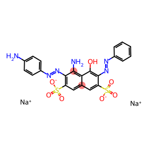 disodium 4-amino-3-(4-aminophenyl)azo-5-hydroxy-6-phenylazo-naphthalene-2,7-disulfonate
