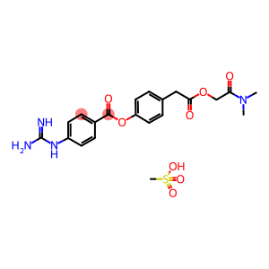 n,n-dimethylcarbamoylmethyl4-(4-guanidinobenzoyloxy)phenylacetatemethanesul