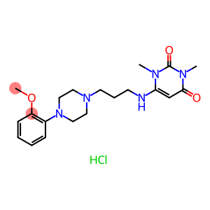 6-[3-[4-(2-methoxyphenyl)piperazin-1-yl]propylamino]-1,3-dimethylpyrimidine-2,4-dione hydrochloride