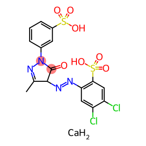 calcium 4,5-dichloro-2-[[4,5-dihydro-3-methyl-5-oxo-1-(3-sulphonatophenyl)-1H-pyrazol-4-yl]azo]benzenesulphonate