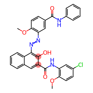 (4Z)-N-(5-chloro-2-methoxyphenyl)-4-[[2-methoxy-5-(phenylcarbamoyl)phenyl]hydrazinylidene]-3-oxonaphthalene-2-carboxamide