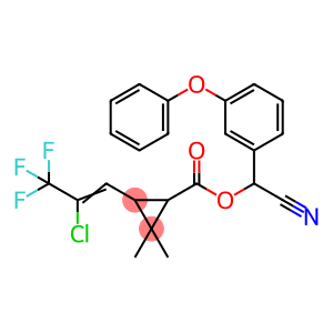 alpha-氰基-3-苯氧基苄基-3-(2-氯-3,3,3-三氟-1-丙烯基)-2,2-二甲基环丙烷羧酸酯