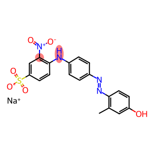 Benzenesulfonic acid, 4-[[4-[(4-hydroxy-2-methylphenyl) azolphenyl]amino]-3-nitro, monosodium salt]
