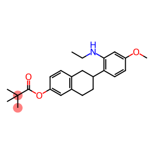 Propanoic acid, 2,2-dimethyl-, 6-[2-(ethylamino)-4-methoxyphenyl]-5,6,7,8-tetrahydro-2-naphthalenyl ester
