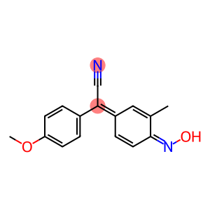 α-(4-Hydroxyimino-3-methyl-2,5-cyclohexadien-1-ylidene)-4-methoxybenzeneacetonitrile