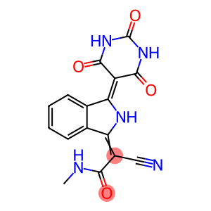 2-Cyano-2-[3-(hexahydro-2,4,6-trioxopyrimidine-5-ylidene)isoindoline-1-ylidene]-N-methylacetamide