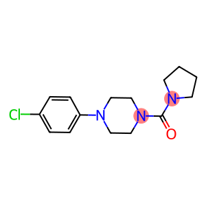 1-(4-chlorophenyl)-4-(1-pyrrolidinylcarbonyl)piperazine