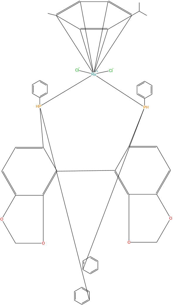 氯[(R)-(+)-5,5'-双(二苯基膦)-4,4'-双-1,3-苯并二氧杂环戊醚](对甲苯)氯化钌