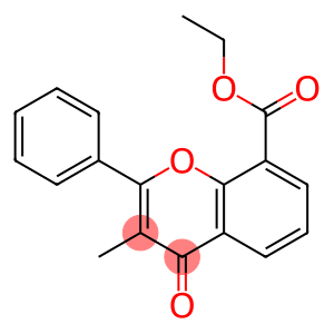 3-Methyl-4-oxo-2-phenyl-4H-1-benzopyran-8-carboxylic acid ethyl ester