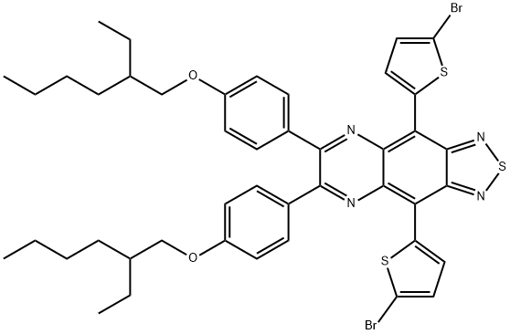 [1,2,5]Thiadiazolo[3,4-g]quinoxaline,4,9-bis(5-bromo-2-thienyl)-6,7-bis[4-[(2-ethylhexyl)oxy]phenyl]-