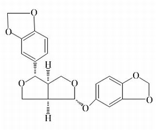 5-[(1S,3aβ,4β,6aβ)-4-(1,3-Benzodioxol-5-yloxy)tetrahydro-1H,3H-furo[3,4-c]furan-1-yl]-1,3-benzodioxole