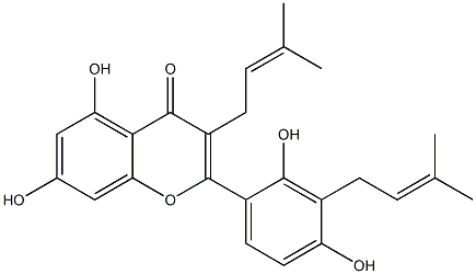 4H-1-Benzopyran-4-one,2-[2,4-dihydroxy-3-(3-methyl-2-buten-1-yl)phenyl]-5,7-dihydroxy-3-(3-methyl-2-buten-1-yl)-