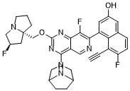 4-(4-(3,8-Diazabicyclo[3.2.1]octan-3-yl)-8-fluoro-2-(((2R,7aS)-2-fluorohexahydro-1H-pyrrolizin-7a-yl)methoxy)pyrido[4,3-d]pyrimidin-7-yl)-5-ethynyl-6-fluoronaphthalen-2-ol