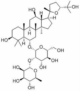(3beta,6alpha,12beta,24R)-3,12,25-trihydroxy-20,24-epoxydammaran-6-yl 2-O-(6-deoxy-alpha-L-mannopyranosyl)-beta-D-glucopyranoside