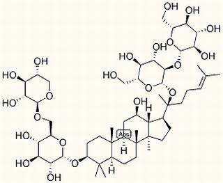alpha-D-Glucopyranoside, (3-beta,12-beta)-3-((2-O-beta-D-glucopyranosyl-beta-D-glucopyranosyl)oxy)-12-hydroxydammar-24-en-20-yl 6-O-beta-D-xylopyranosyl-