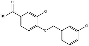 3-chloro-4-[(3-chlorophenyl)methoxy]benzoic acid