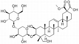 4-O-(2,23,28-trihydroxy-29-methoxy-28,29-dioxoolean-12-en-3-yl)pentopyranosyl hexopyranoside