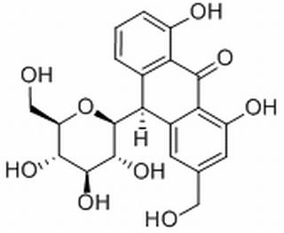 1,8-Dihydroxy-10-(beta-D-glucopyranosyl)-3-(hydroxymethyl)-9(10H)-anthracenone