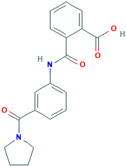 2-{[3-(1-pyrrolidinylcarbonyl)anilino]carbonyl}benzoic acid