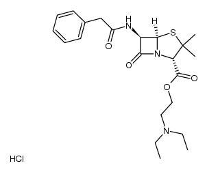 [2S-(2α,5α,6β)]-3,3-dimethyl-7-oxo-6-[(phenylacetyl)amino]-4-thia-1-azabiscyclo[3,2,0]heptane-2-carboxylic acid 2-(diethylamino)ethyl ester hydrochloride