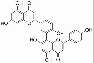 4H-1-Benzopyran-4-one, 8-(5-(5,7-dihydroxy-4-oxo-4H-1-benzopyran-2-yl)-2-hydroxyphenyl)-5,7-dihydroxy-2-(4-hydroxyphenyl)-