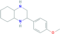 2-(4-甲氧苯基)十氢喹喔啉单水合物, 顺式 + 反式