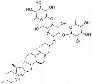 spirosol-5-en-3-yl 6-deoxyhexopyranosyl-(1->2)-[6-deoxyhexopyranosyl-(1->4)]hexopyranoside