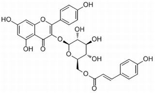 5,7-Dihydroxy-2-(4-hydroxyphenyl)-4-oxo-4H-chromen-3-yl 6-O-[(2E)-3-(4-hydroxyphenyl)-2-propenoyl]-beta-D-glucopyranoside