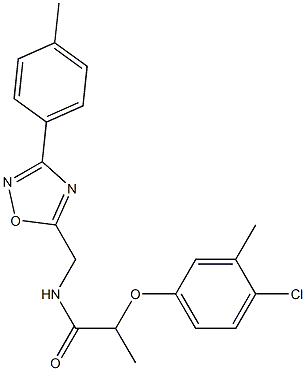 2-(4-chloro-3-methylphenoxy)-N-[[3-(4-methylphenyl)-1,2,4-oxadiazol-5-yl]methyl]propanamide