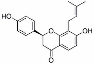 (2S)-7-hydroxy-2-(4-hydroxyphenyl)-8-(3-methylbut-2-en-1-yl)...