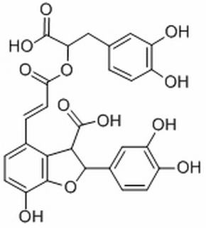 (2S,3S)-4-((E)-3-((R)-1-Carboxy-2-(3,4-dihydroxyphenyl)ethoxy)-3-oxoprop-1-en-1-yl)-2-(3,4-dihydroxyphenyl)-7-hydroxy-2,3-dihydrobenzofuran-3-carboxylic acid