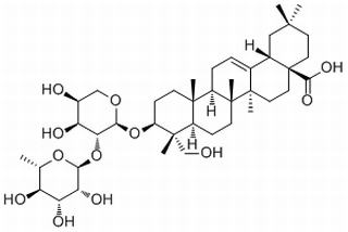 olean-12-en-28-oicacid,3-((2-o-(6-deoxy-alpha-l-mannopyranosyl)-alpha-l-arabi
