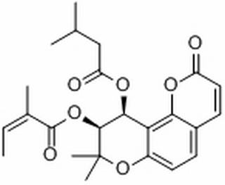 (9S,10S)-8,8-dimethyl-10-[(3-methylbutanoyl)oxy]-2-oxo-9,10-dihydro-2H,8H-pyrano[2,3-f]chromen-9-yl (2Z)-2-methylbut-2-enoate