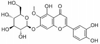 4H-1-benzopyran-4-one, 2-(3,4-dihydroxyphenyl)-7-(beta-D-glucopyranosyloxy)-5-hydroxy-6-methoxy-