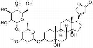 3β-[(4-O-β-D-Glucopyranosyl-3-O-methyl-2,6-dideoxy-β-D-ribo-hexopyranosyl)oxy]-5,14-dihydroxy-5β,14β-card-20(22)-enolide