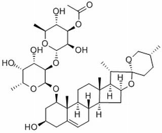 b-D-Galactopyranoside, (1b,3b,25R)-3-hydroxyspirost-5-en-1-yl2-O-(3-O-acetyl-6-deoxy-a-L-mannopyranosyl)-6-deoxy-