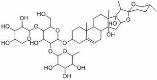 (3beta,25R)-14,17-Dihydroxyspirost-5-en-3-yl O-6-deoxy-alpha-L-mannopyranosyl-(1-2)-O-[beta-D-xylopyranosyl-(1-4)]-beta-D-glucopyranoside