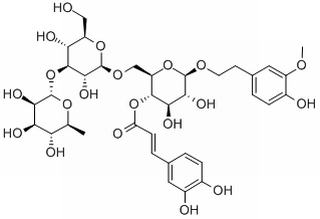 β-D-Glucopyranoside, 2-(4-hydroxy-3-methoxyphenyl)ethyl O-6-deoxy-α-L-mannopyranosyl-(1→3)-O-[β-D-glucopyranosyl-(1→6)]-, 4-[(2E)-3-(3,4-dihydroxyphenyl)-2-propenoate]