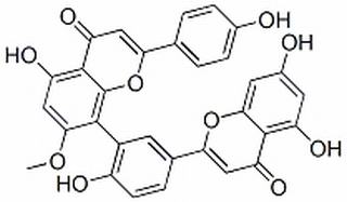 8-[5-(5,7-Dihydroxy-4-oxo-4H-1-benzopyran-2-yl)-2-hydroxyphenyl]-5-hydroxy-2-(4-hydroxyphenyl)-7-methoxy-4H-1-benzopyran-4-one
