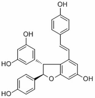[2R,(-)]-2β-(4-Hydroxyphenyl)-3α-(3,5-dihydroxyphenyl)-4-[(E)-2-(4-hydroxyphenyl)ethenyl]-2,3-dihydrobenzofuran-6-ol