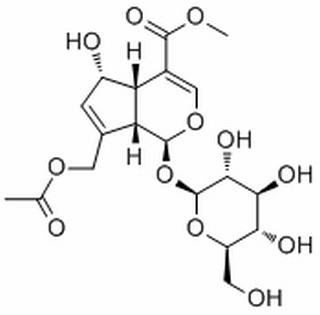 (1S)-1α-(β-D-Glucopyranosyloxy)-5β-hydroxy-7-(acetoxymethyl)-1,4aα,5,7aα-tetrahydrocyclopenta[c]pyran-4-carboxylic acid methyl ester
