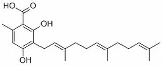 Benzoic acid, 2,4-dihydroxy-6-methyl-3-[(2E,6E)-3,7,11-trimethyl-2,6,10-dodecatrien-1-yl]-
