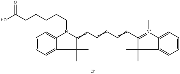 2-(5-(1-(5-Carboxypentyl)-3,3-dimethylindolin-2-ylidene)penta-1,3-dien-1-yl)-1,3,3-trimethyl-3H-indol-1-ium chloride