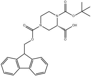 (2S)-4-(9H-fluoren-9-ylmethoxycarbonyl)-1-[(2-methylpropan-2-yl)oxycarbonyl]piperazine-2-carboxylic acid