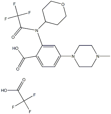 4-(4-甲基-1-哌嗪基)-2-[(4-四氢吡喃基)(2,2,2-三氟乙酰基)氨基]苯甲酸三氟乙酸盐
